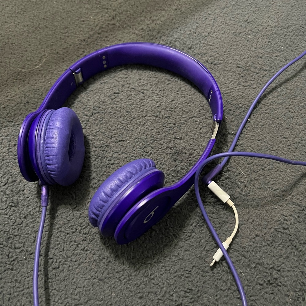 Purple Wired beats by dr.dre Headphones
